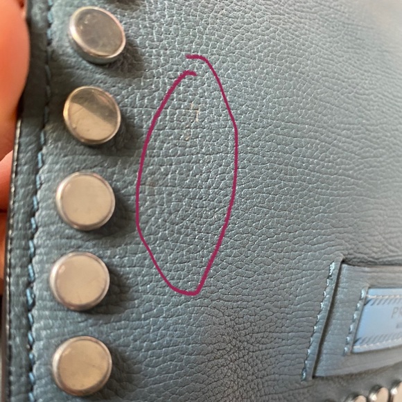 Prada Etiquette Flap Bag Studded Glace Calfskin Small bag - Picture 17 of 17